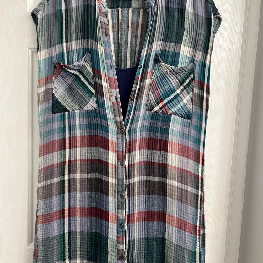 New Anthropologie Holding Horses Mixed Plaid Dress - Picture 5 of 9